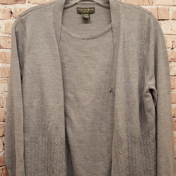 Mountain Lake Cardigan Sweater Petite 1 Piece   Size Large - Picture 5 of 8